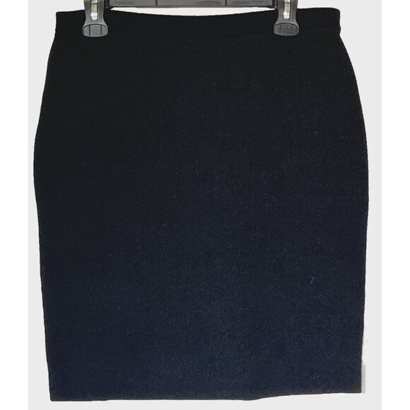New Eileen Fisher Black Knit Wool blend Stretch Pull-on Mini Skirt - Picture 1 of 7